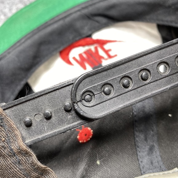 Vintage Nike Hat Cap Snap Back Brown Red Embroidered Swoosh Youth One Size 90s - Picture 10 of 11